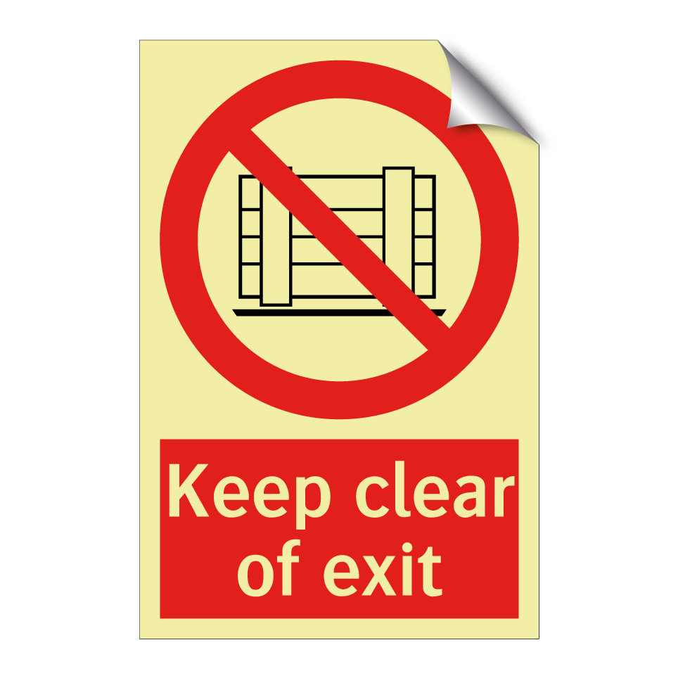 Keep clear of exit
