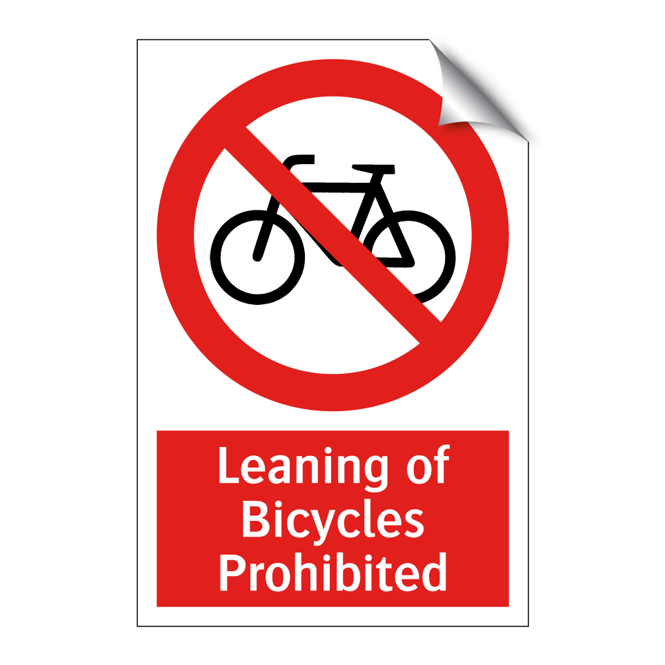 Leaning of Bicycles Prohibited
