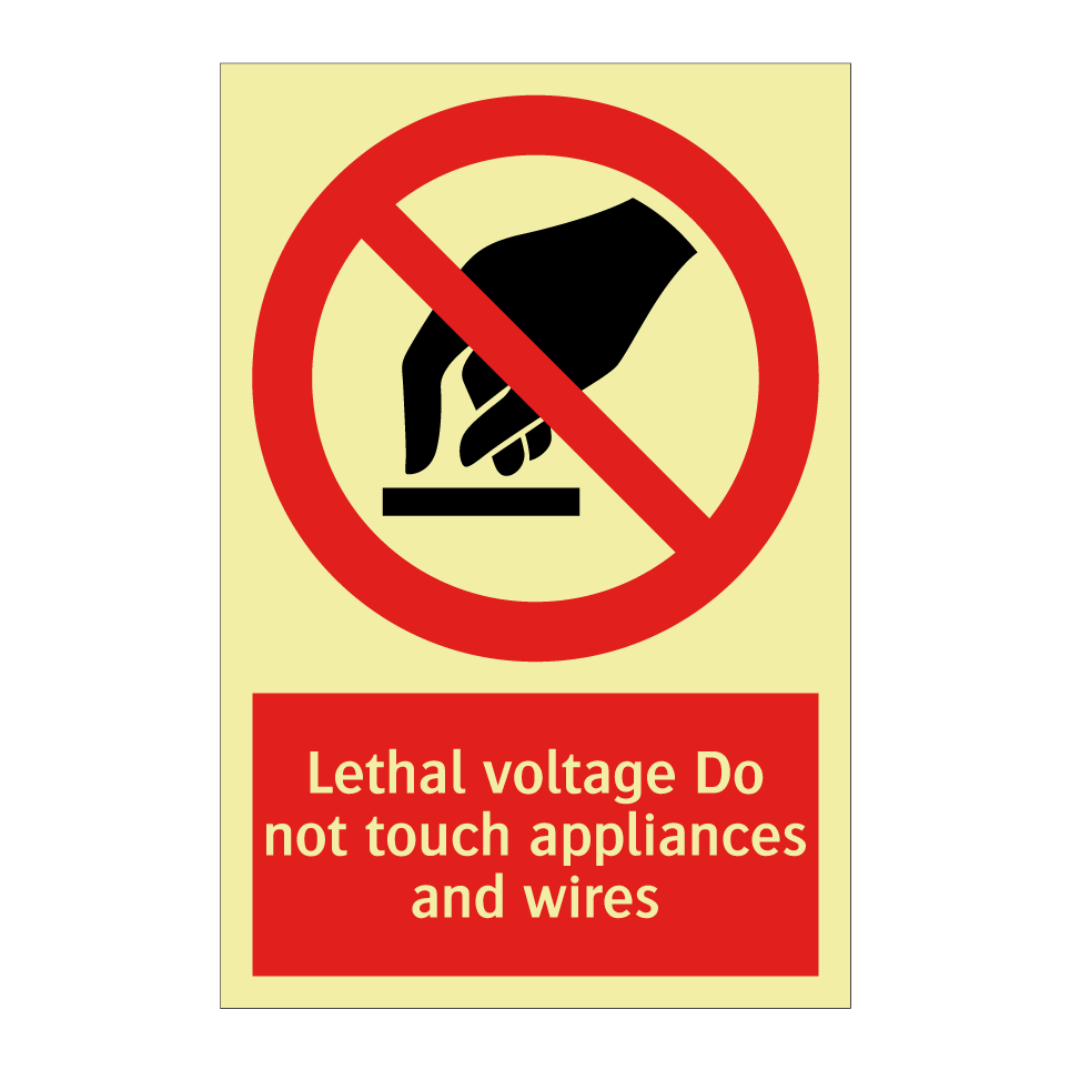 Lethal voltage Do not touch appliances and wires