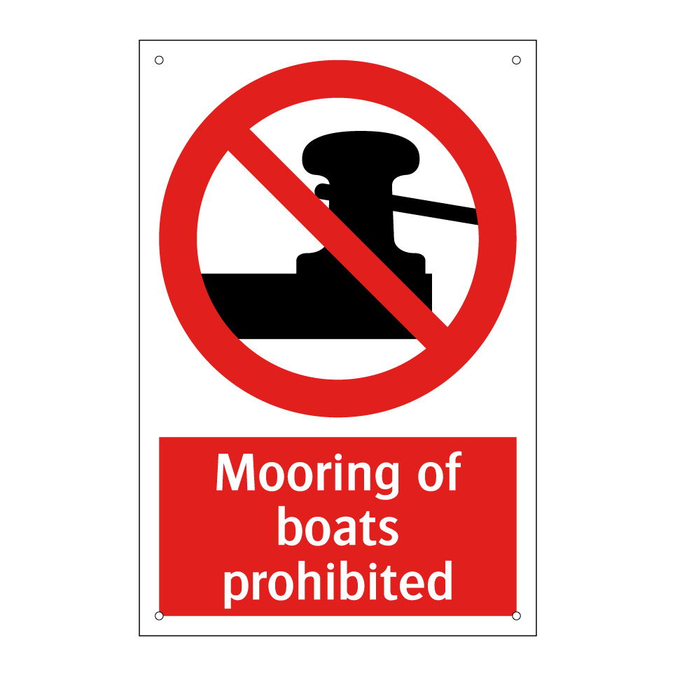 Mooring of boats prohibited