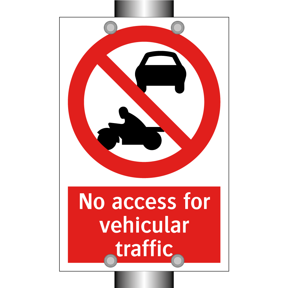 No access for vehicular traffic
