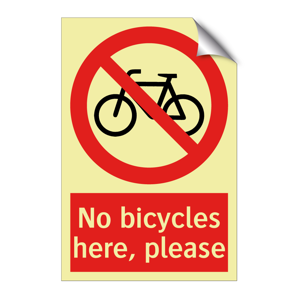No bicycles here, please