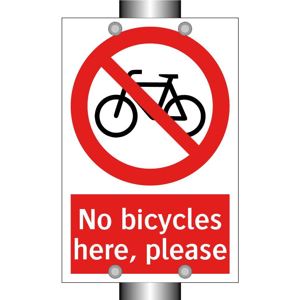 No bicycles here, please