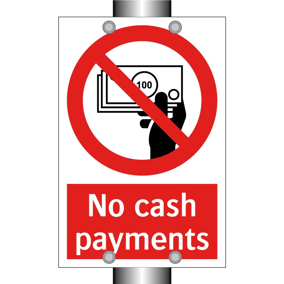 No cash payments