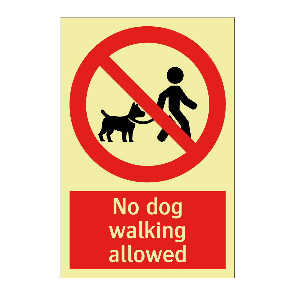 No dog walking allowed