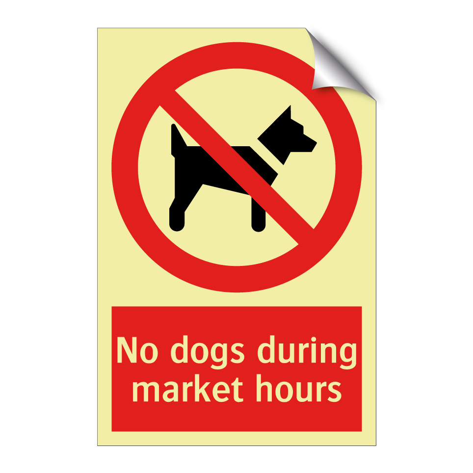 No dogs during market hours