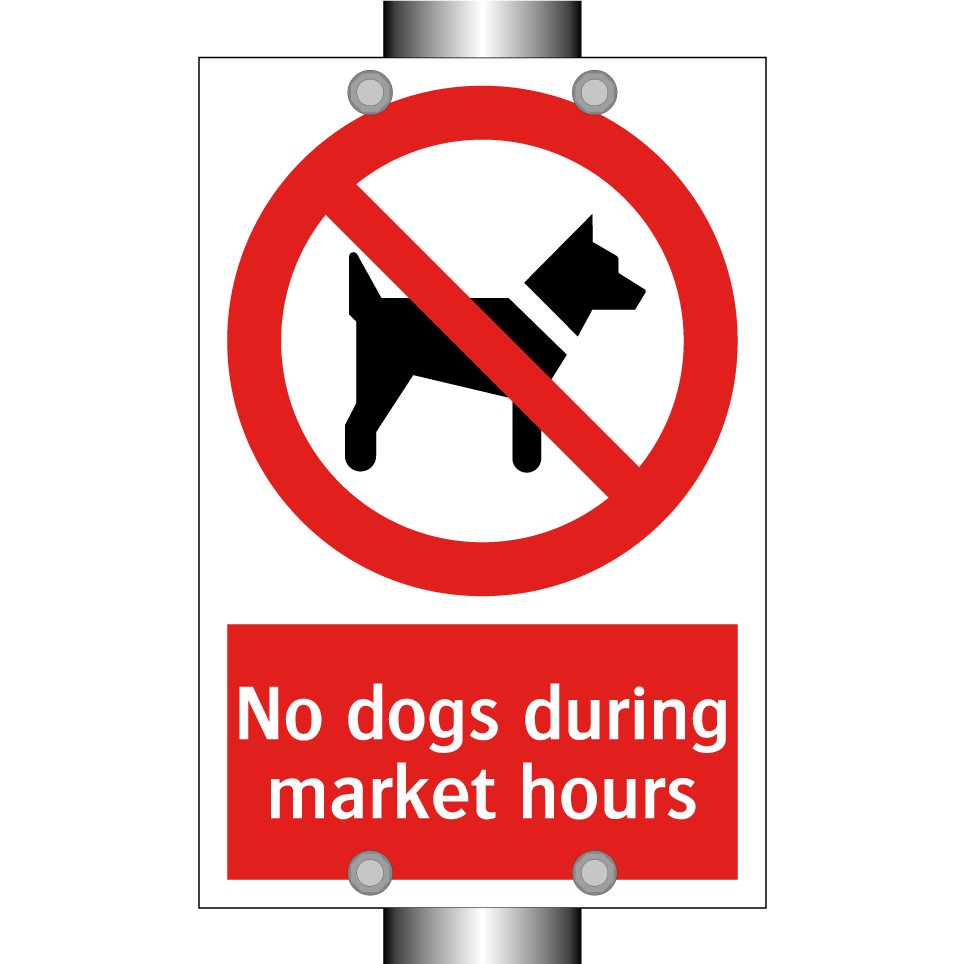 No dogs during market hours
