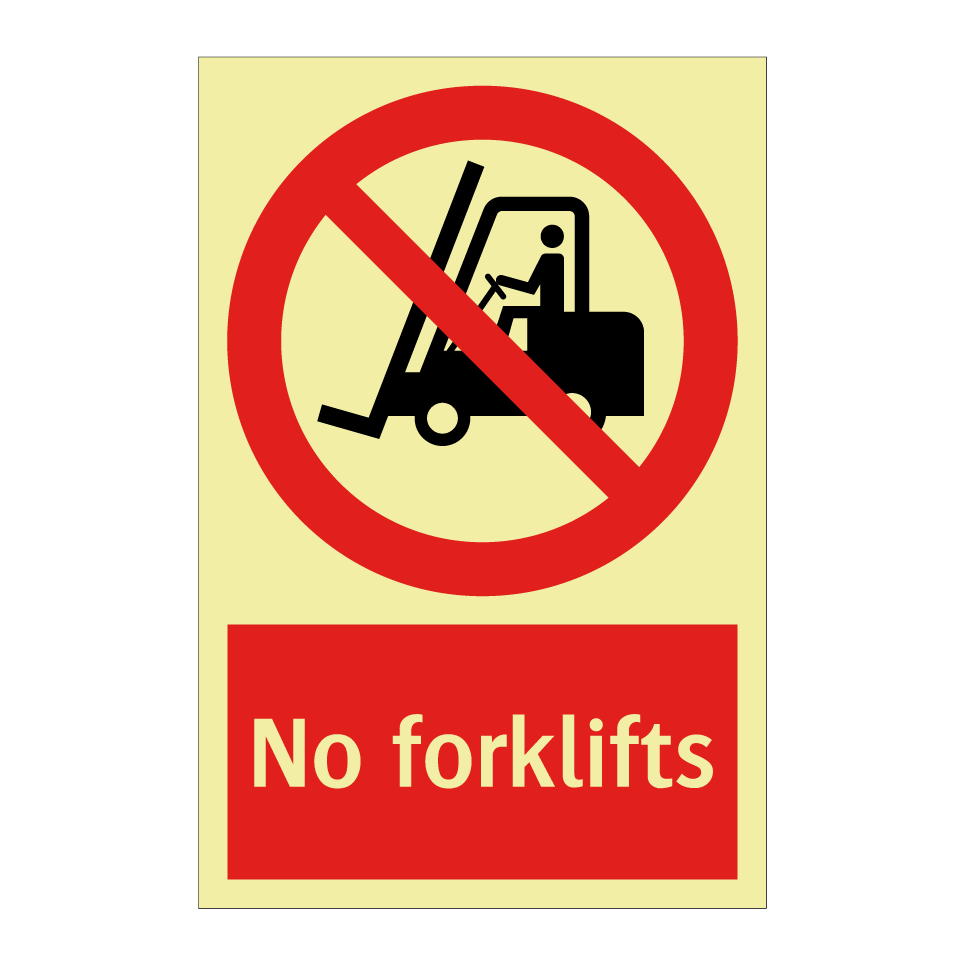 No forklifts