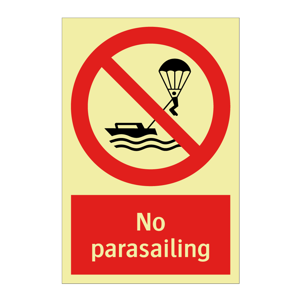 No parasailing
