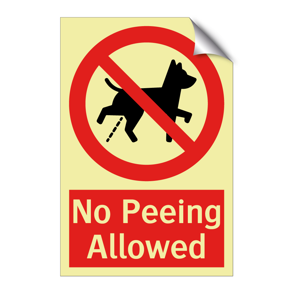 No Peeing Allowed