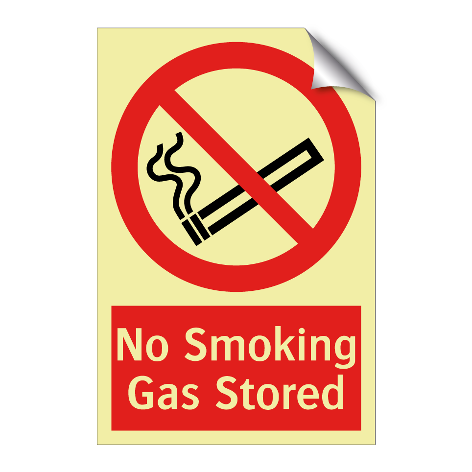 No Smoking Gas Stored