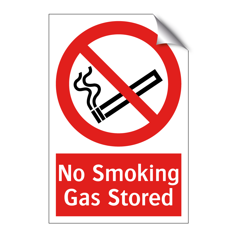 No Smoking Gas Stored