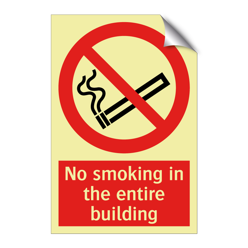No smoking in the entire building