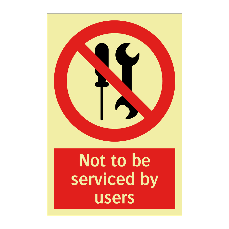 Not to be serviced by users