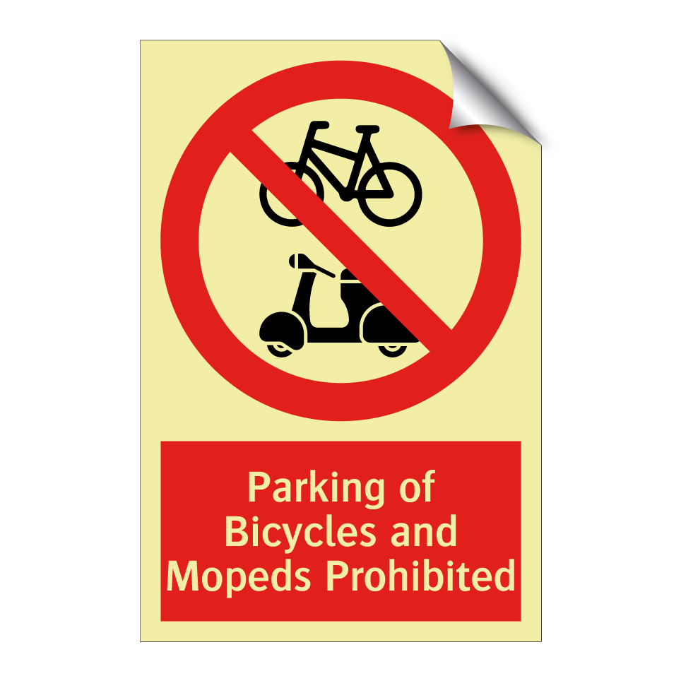 Parking of Bicycles and Mopeds Prohibited