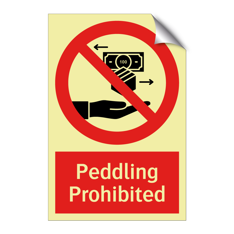 Peddling Prohibited