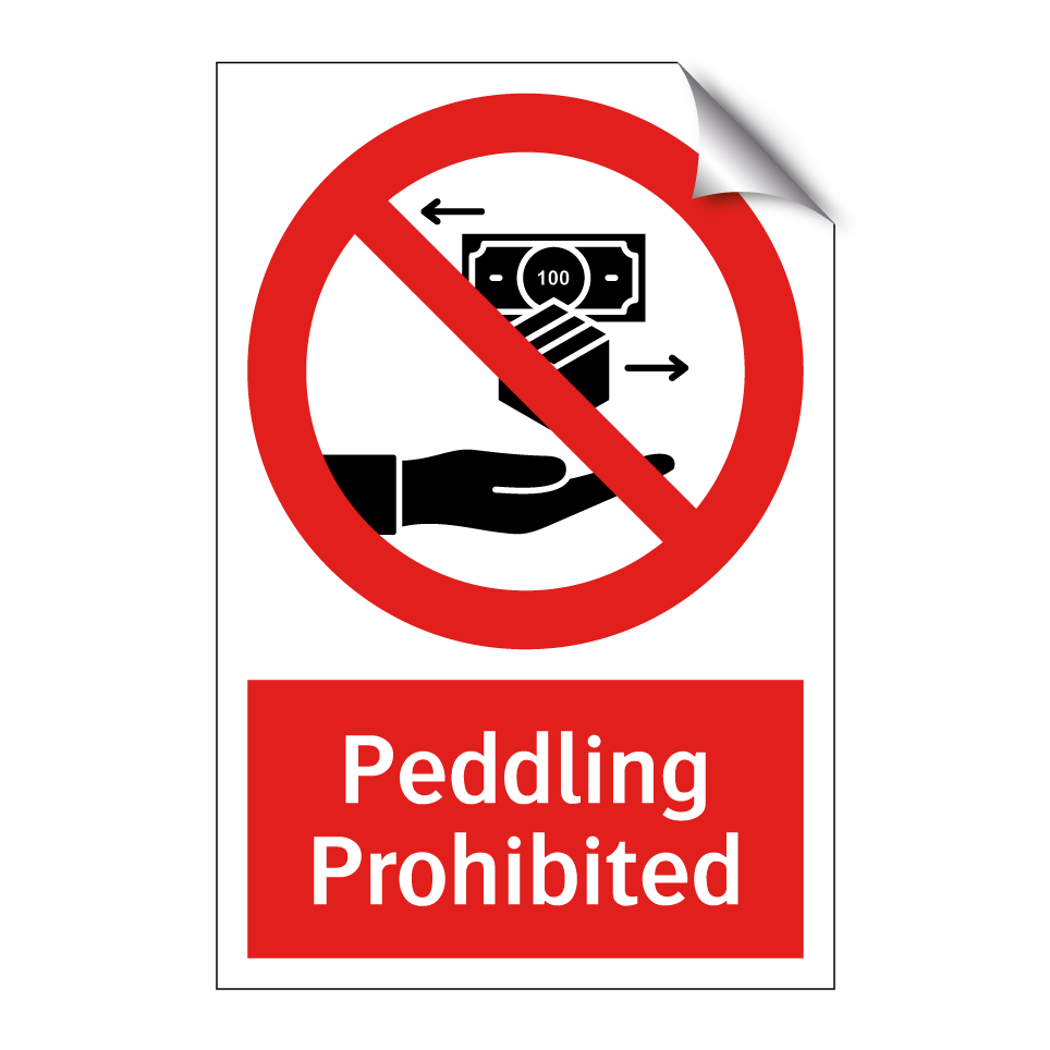 Peddling Prohibited