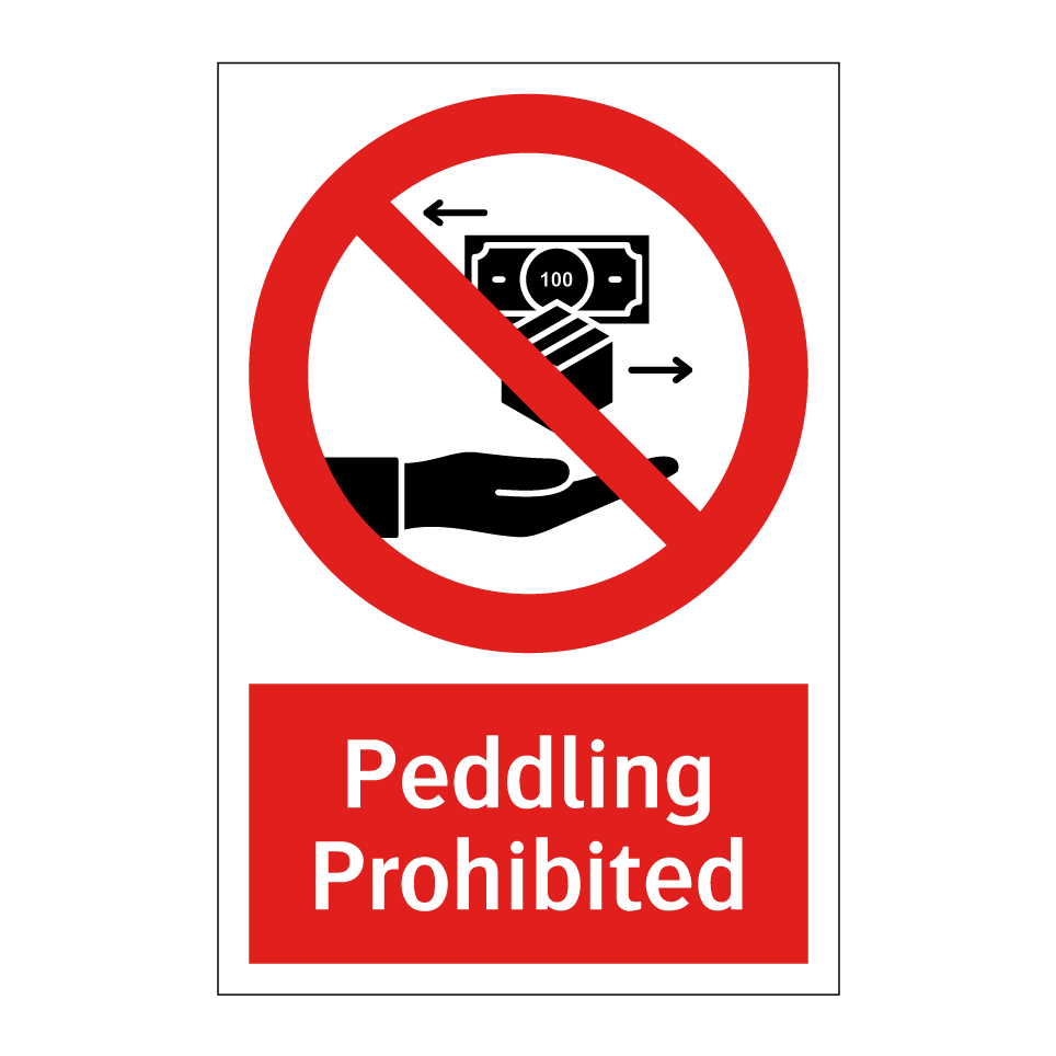 Peddling Prohibited