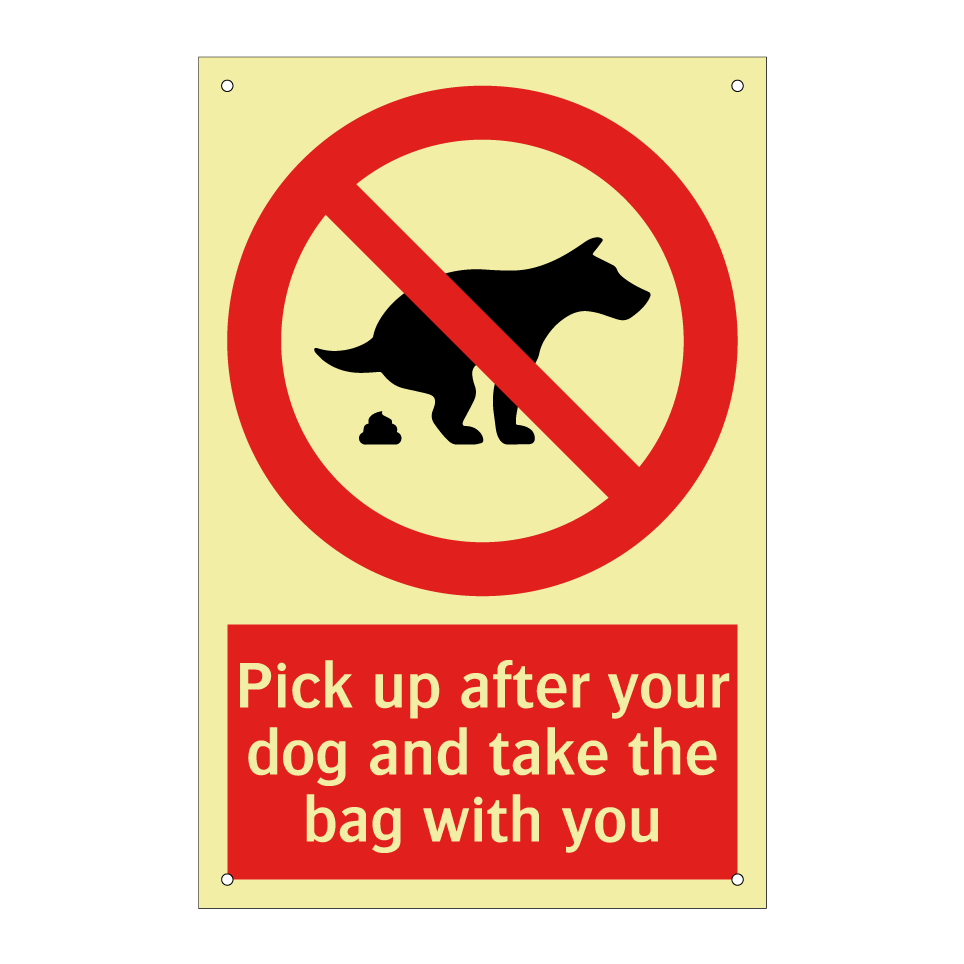 Pick up after your dog and take the bag with you