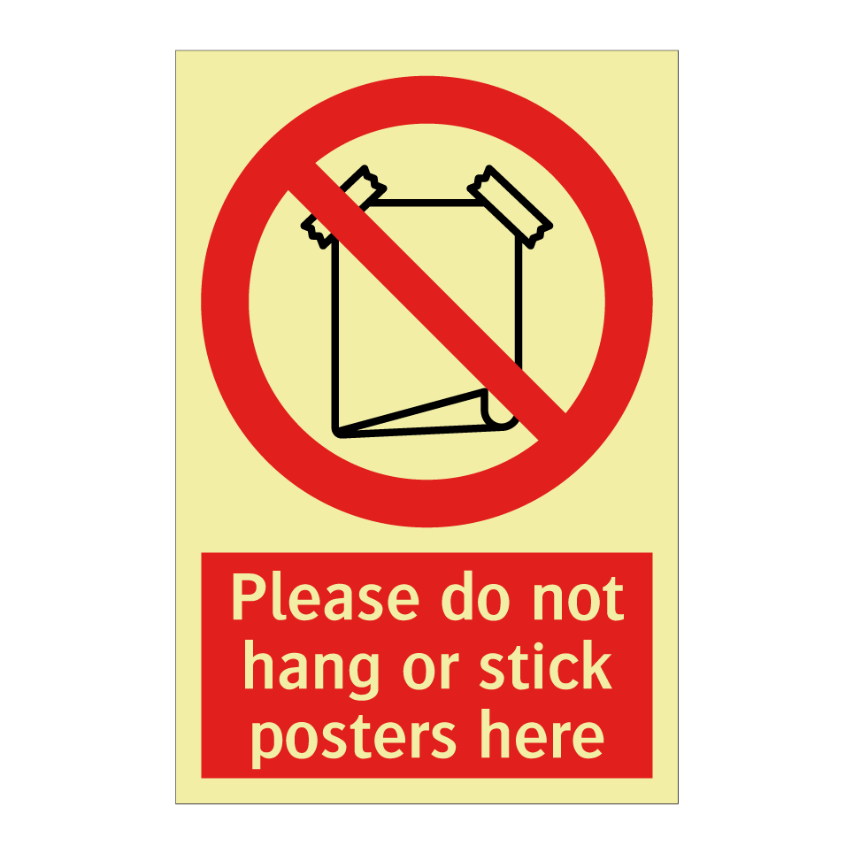 Please do not hang or stick posters here