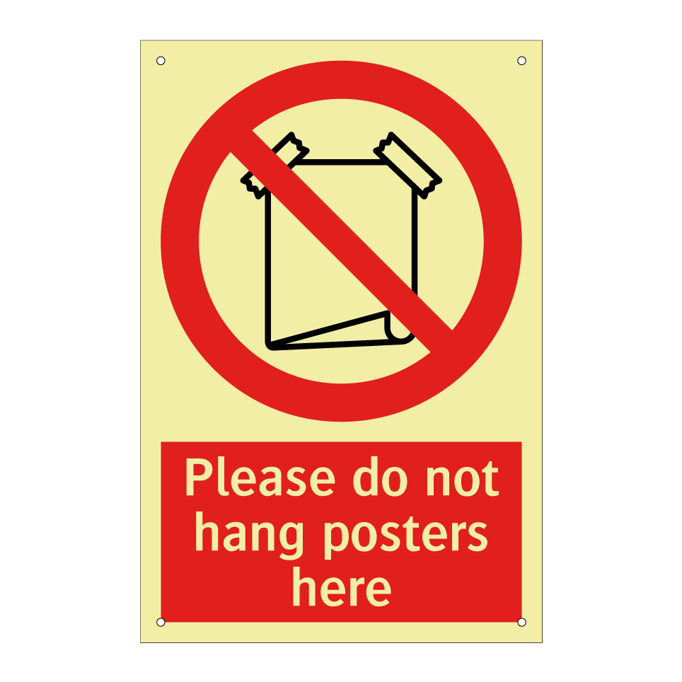 Please do not hang posters here