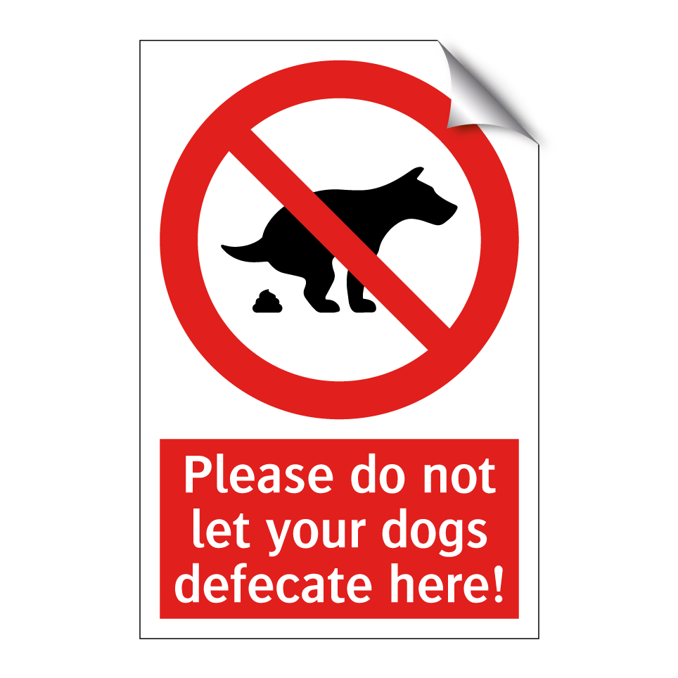 Please do not let your dogs defecate here!