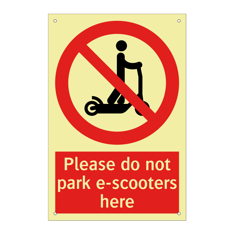 Please do not park e-scooters here