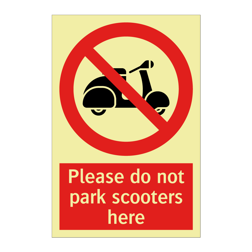 Please do not park scooters here
