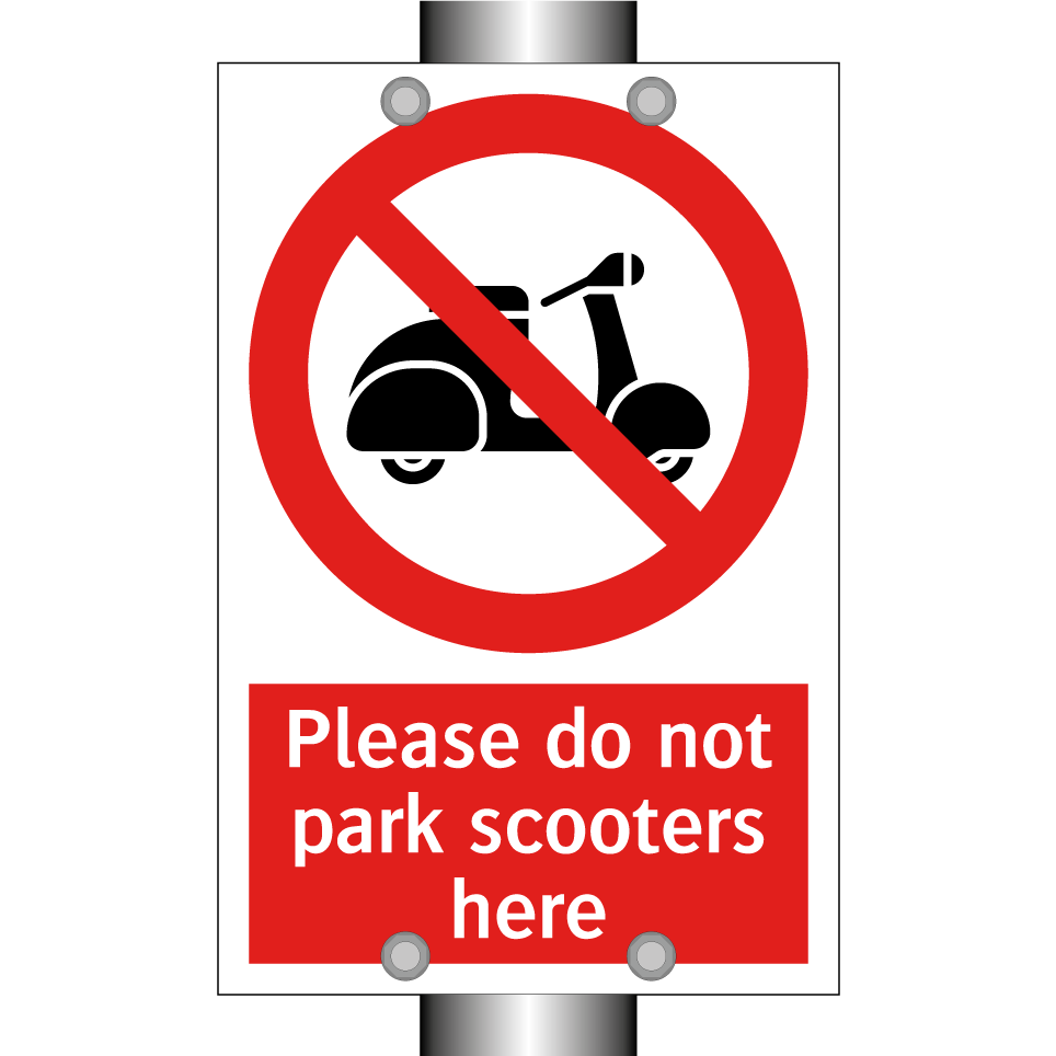 Please do not park scooters here