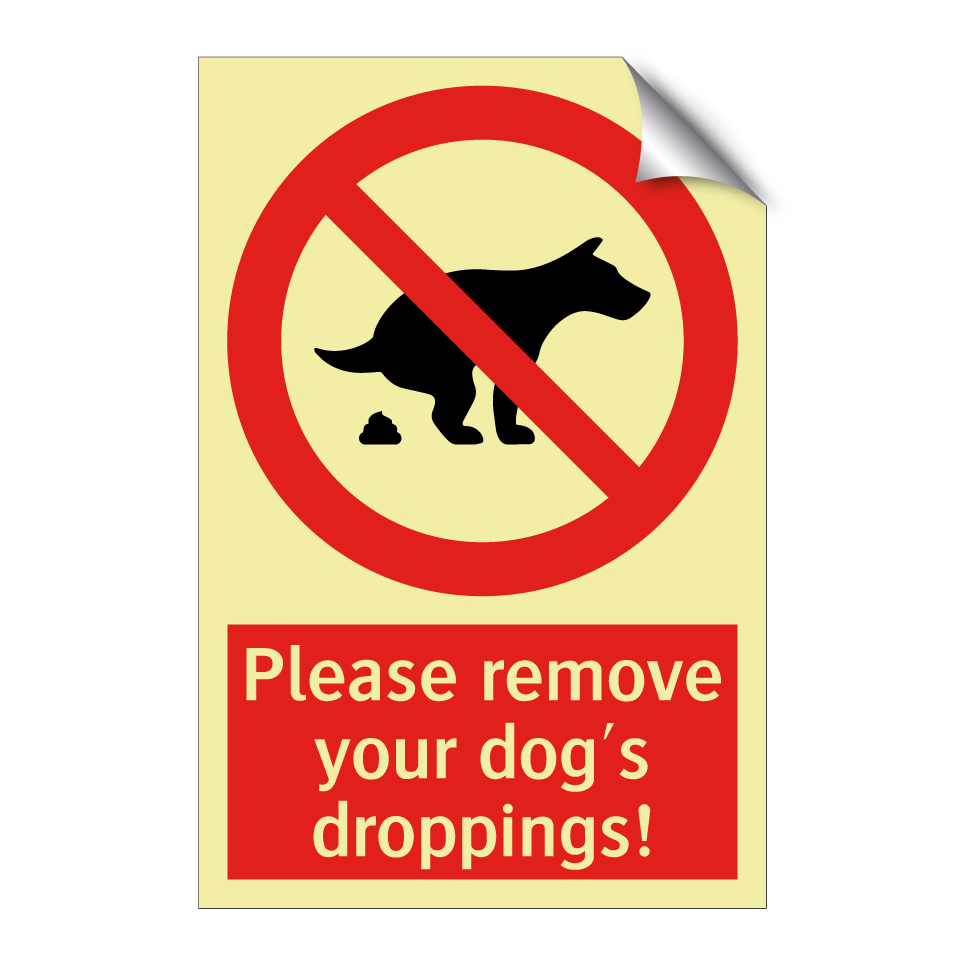 Please remove your dog's droppings!