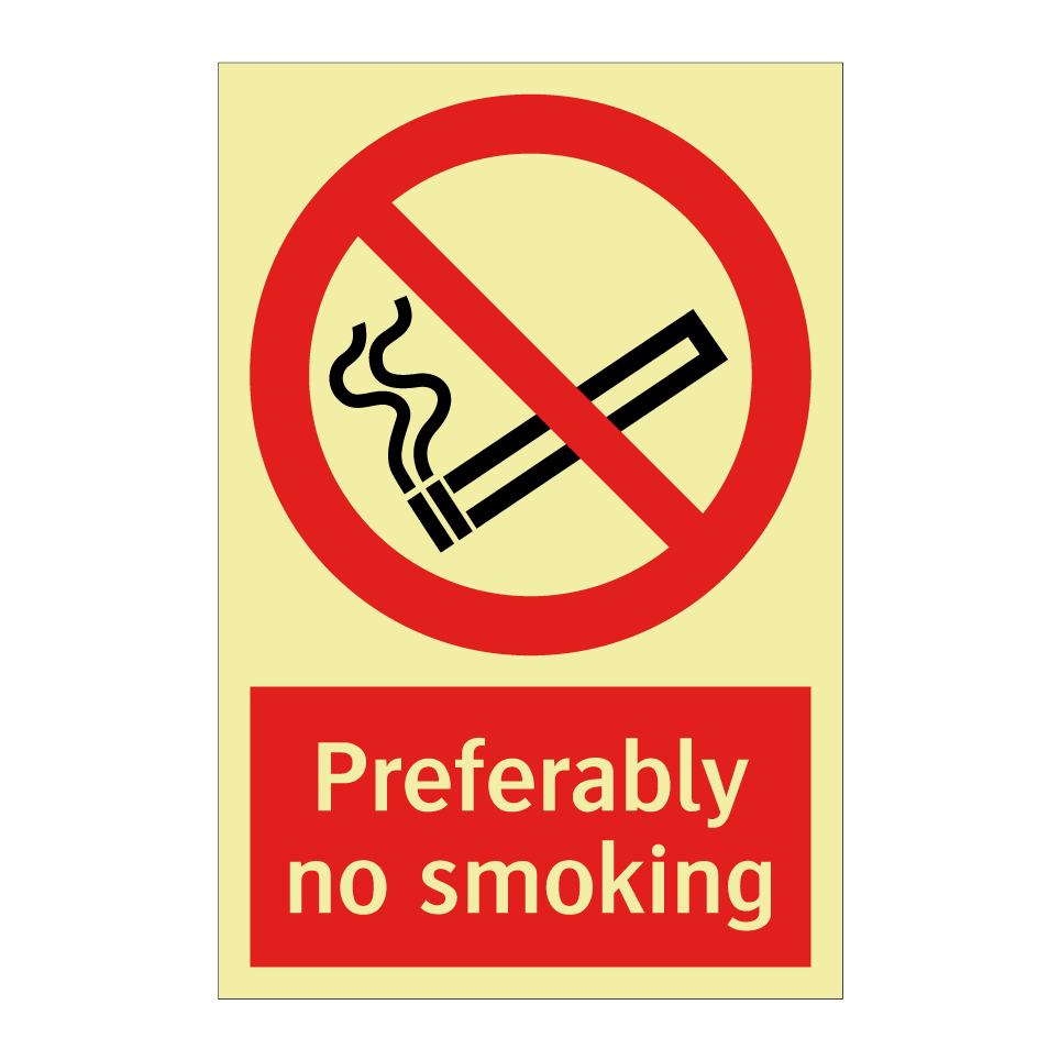 Preferably no smoking