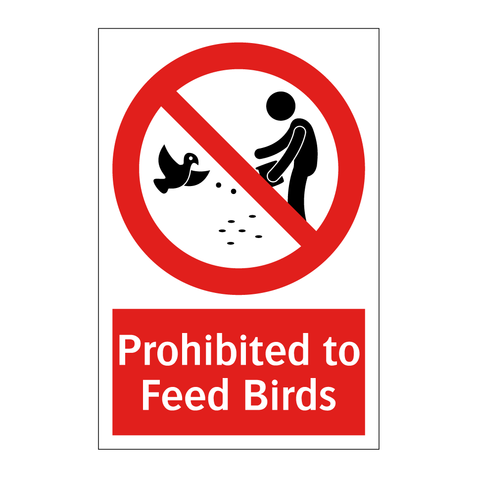 Prohibited to Feed Birds