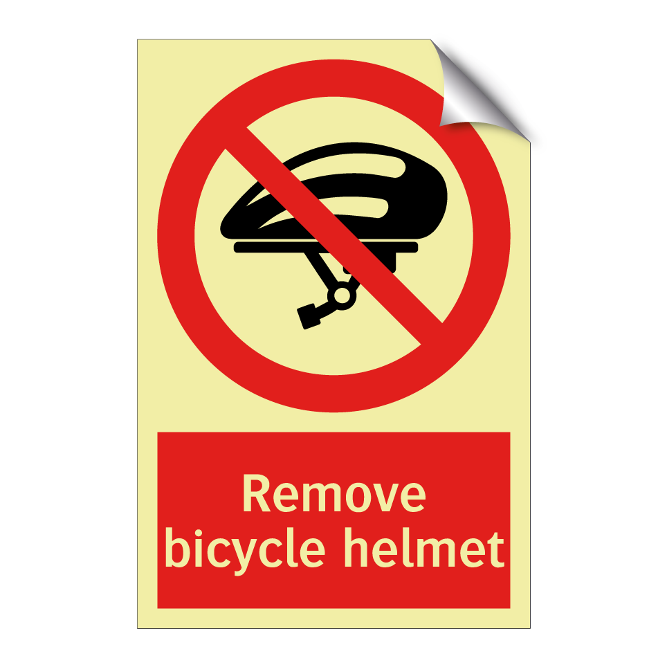 Remove bicycle helmet