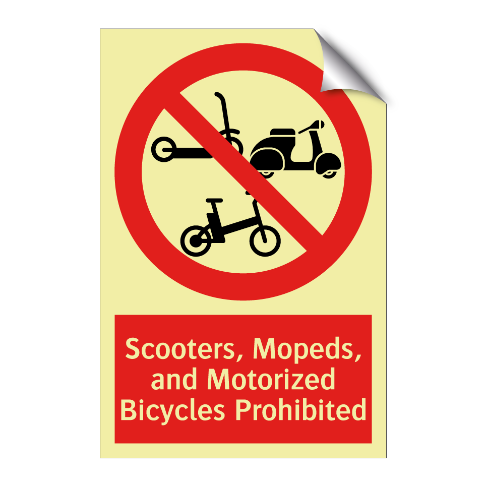 Scooters, Mopeds, and Motorized Bicycles Prohibited