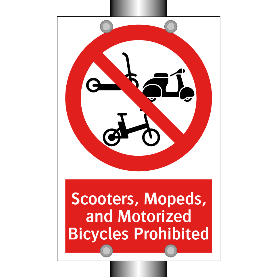 Scooters, Mopeds, and Motorized Bicycles Prohibited