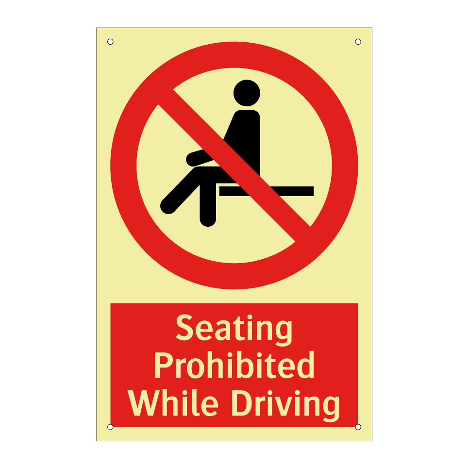 Seating Prohibited While Driving