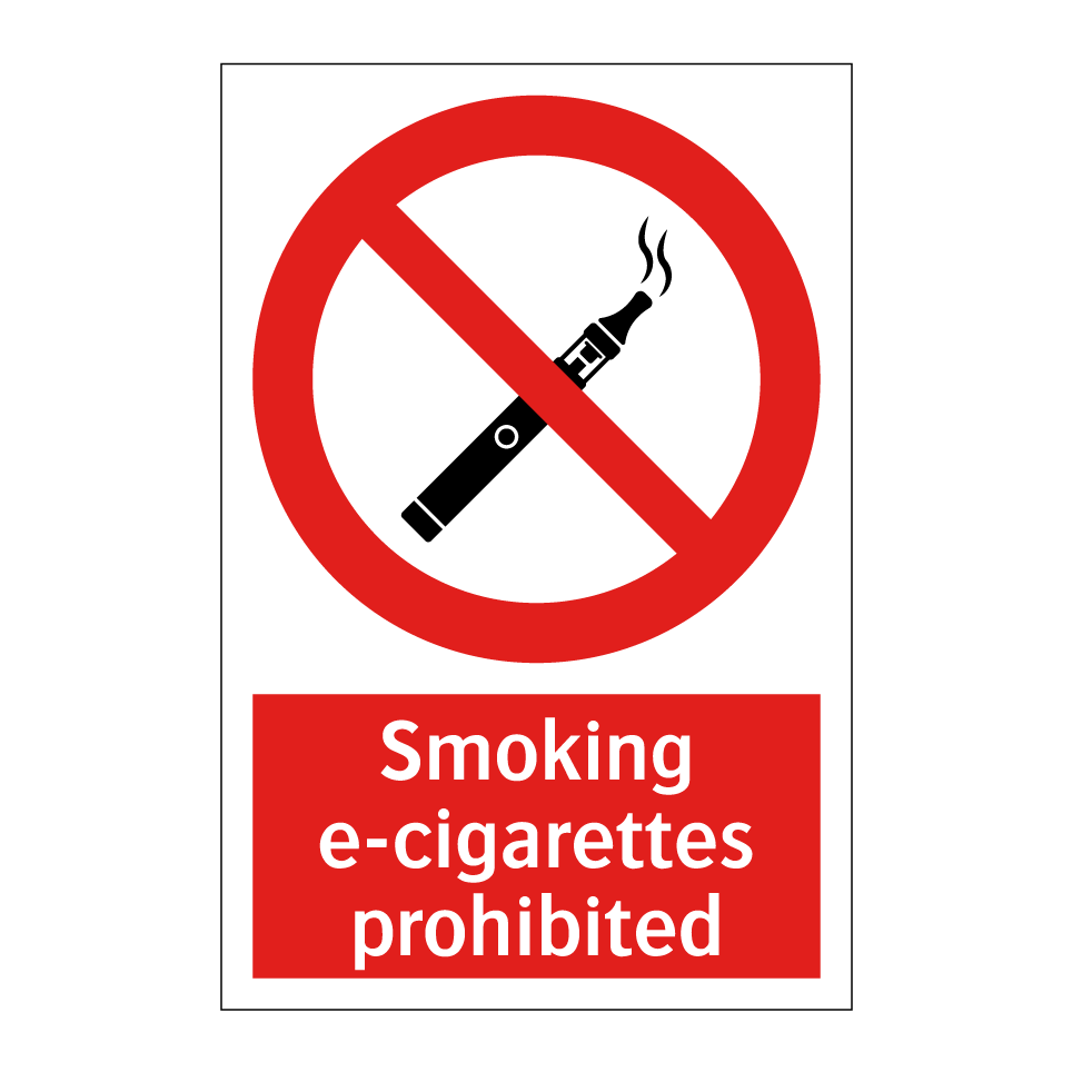 Smoking e-cigarettes prohibited