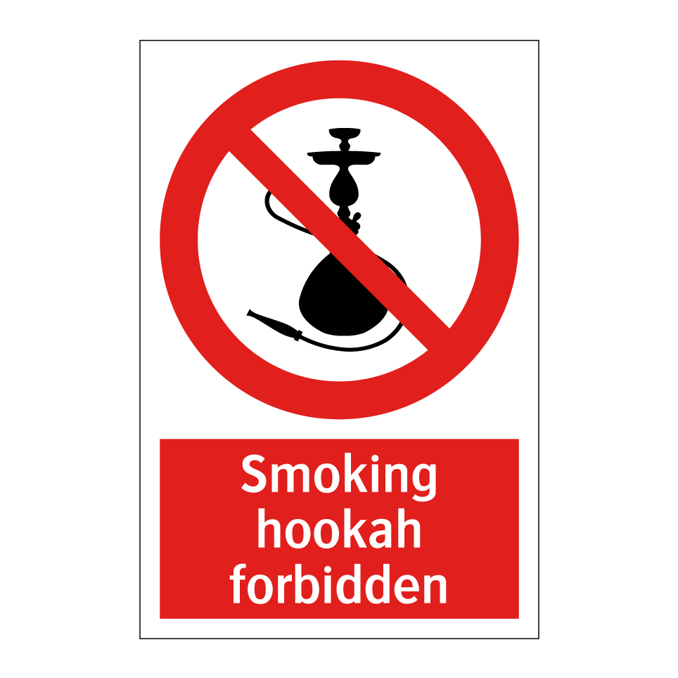 Smoking hookah forbidden
