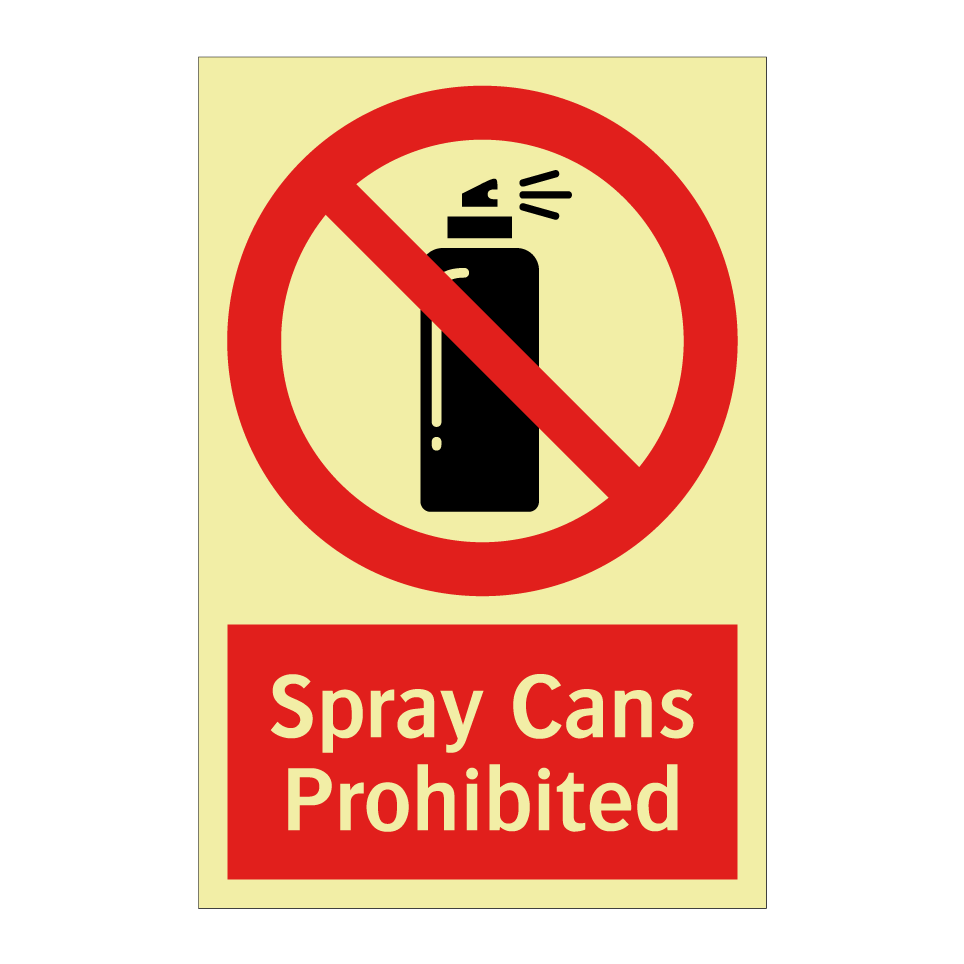 Spray Cans Prohibited