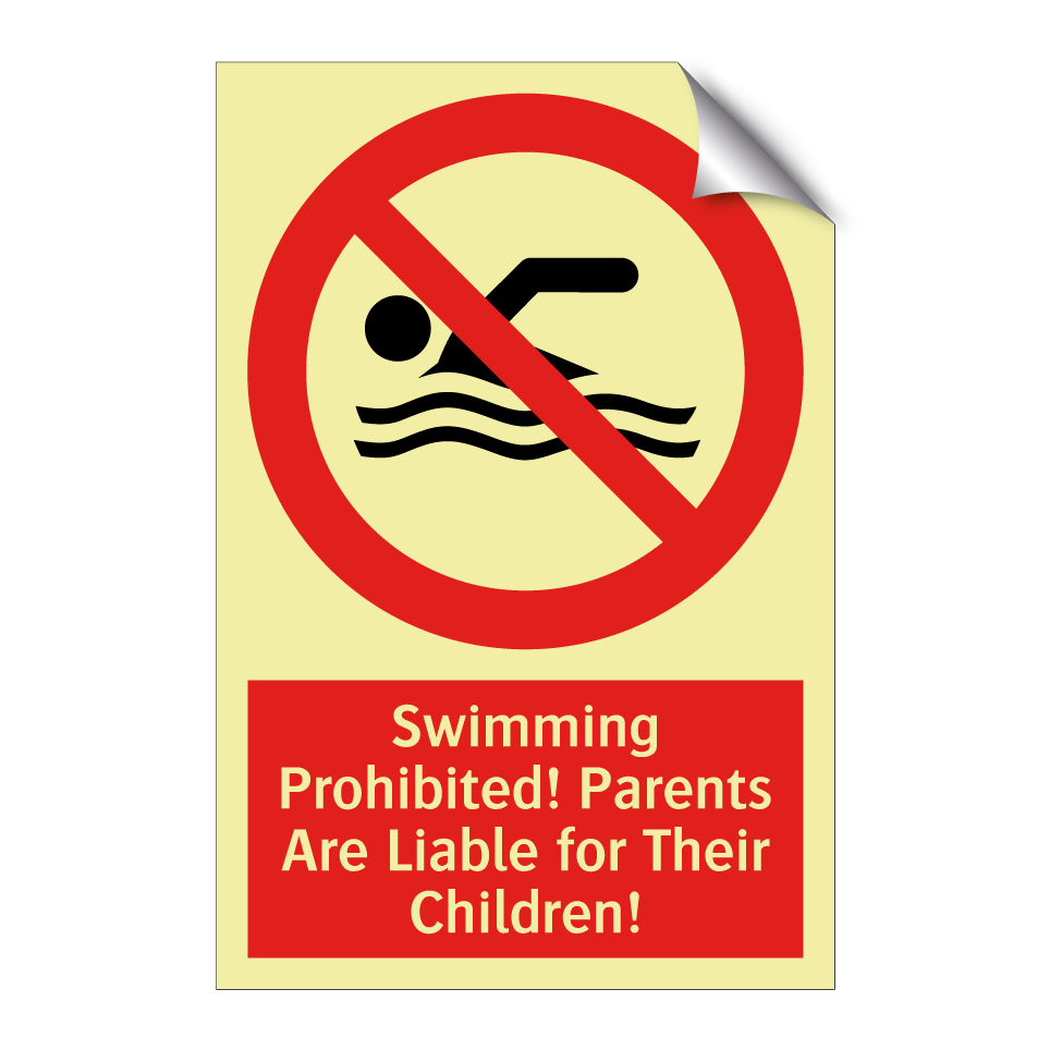 Swimming Prohibited! Parents Are Liable for Their Children!