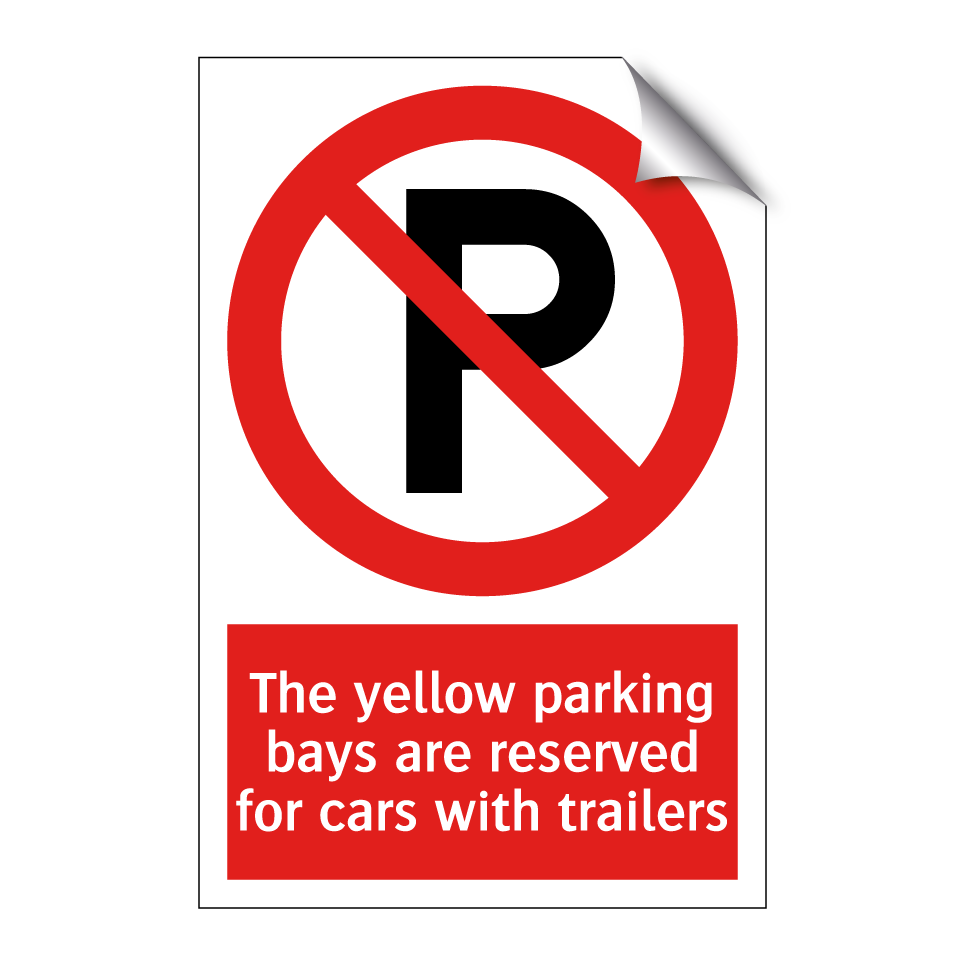 The yellow parking bays are reserved for cars with trailers