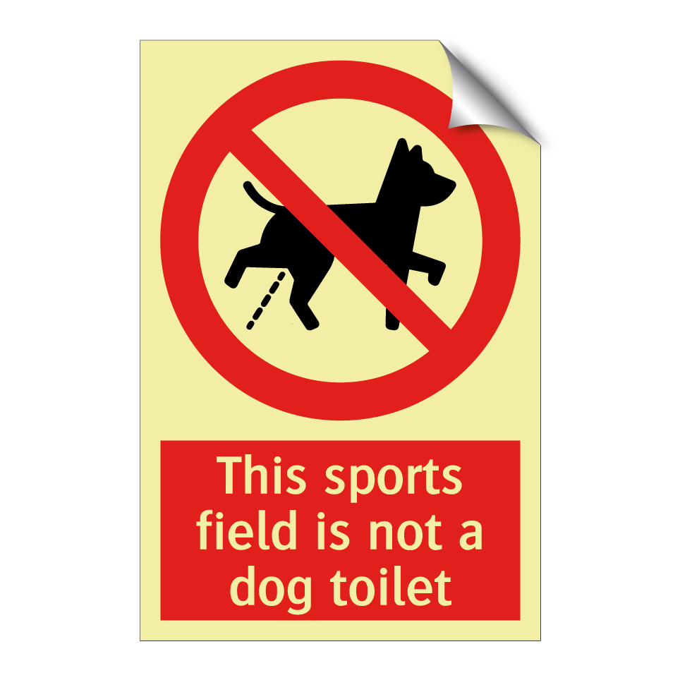 This sports field is not a dog toilet