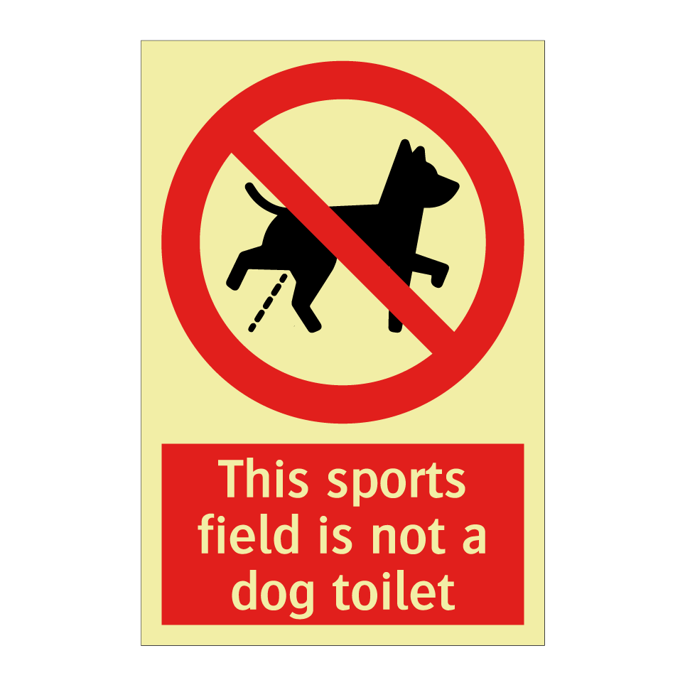 This sports field is not a dog toilet