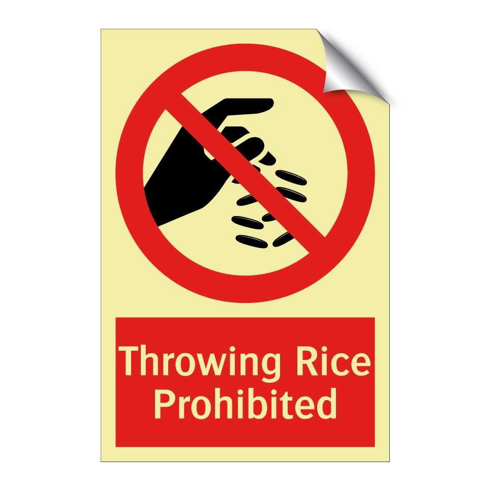 Throwing Rice Prohibited
