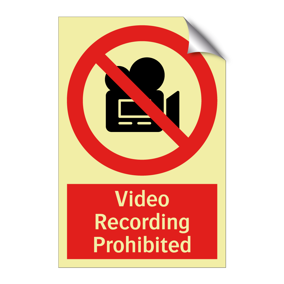 Video Recording Prohibited
