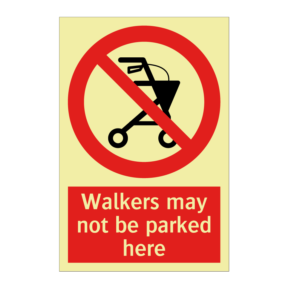 Walkers may not be parked here