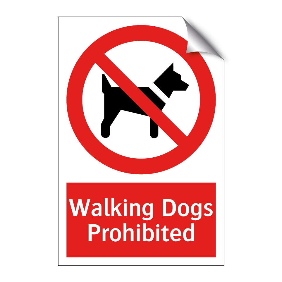 Walking Dogs Prohibited