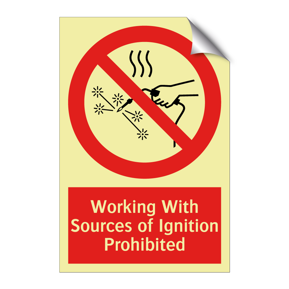 Working With Sources of Ignition Prohibited