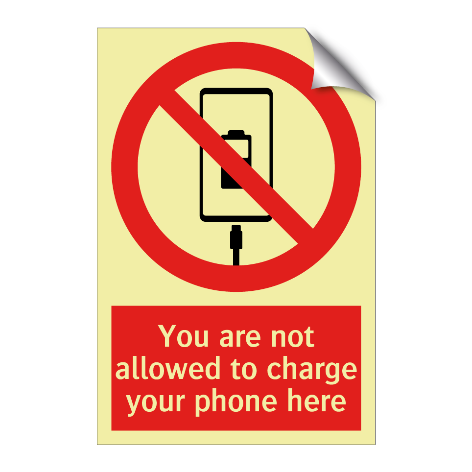 You are not allowed to charge your phone here