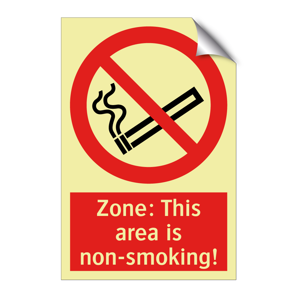 Zone: This area is non-smoking!